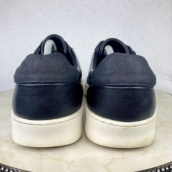 Nordstrom Rack Shoes Mens Sz 11 Black Ortholite Leather Comfort Casual Sneakers - Picture 8 of 13